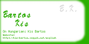 bartos kis business card